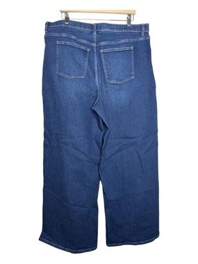SPANX Dark Blue Hi-Rise Wide Leg Jeans Size 20